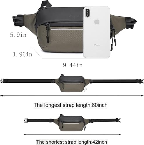 Miniatura 8 de Riñonera cruzada para mujeres y hombres con múltiples bolsillos, para viajes, caminar, correr, senderismo, ciclismo, entrenamiento, billeteras de