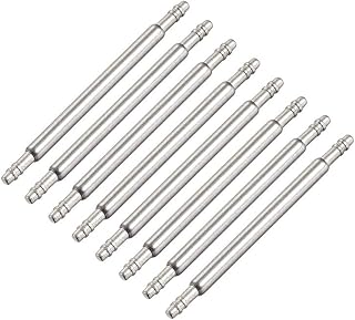 Spring Bar Pins - 19mm x 1.5mm x 0.8mm Double Fringe Stainless Steel Watch Band Pins Replacement Watch Lug Link Pins 8Pcs