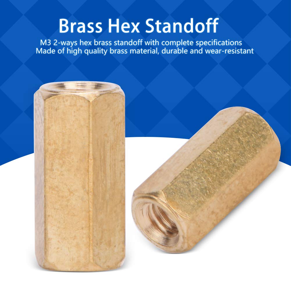 Distanziali M3 In Ottone 100 Pezzi - Doppia Via Esagonale, Lunghezze Da 5 A 50 Mm - Foto 14