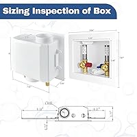 Vista 5 de Paquete de 1 caja de salida para lavadora GUOFIS con martillo de acero inoxidable, caja de lavado PEX con diseño de drenaje central y lateral