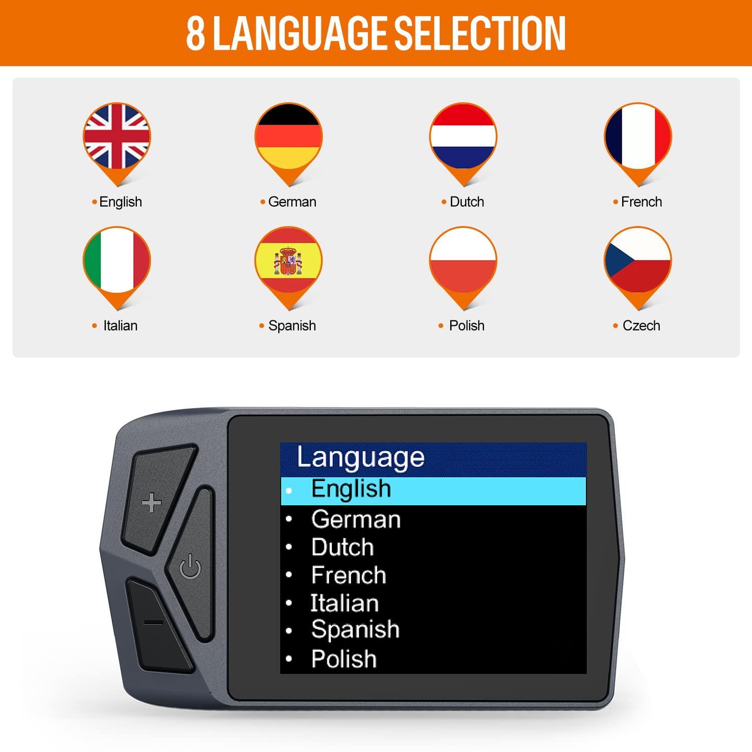 Accolmile B02N Display Language Selection
