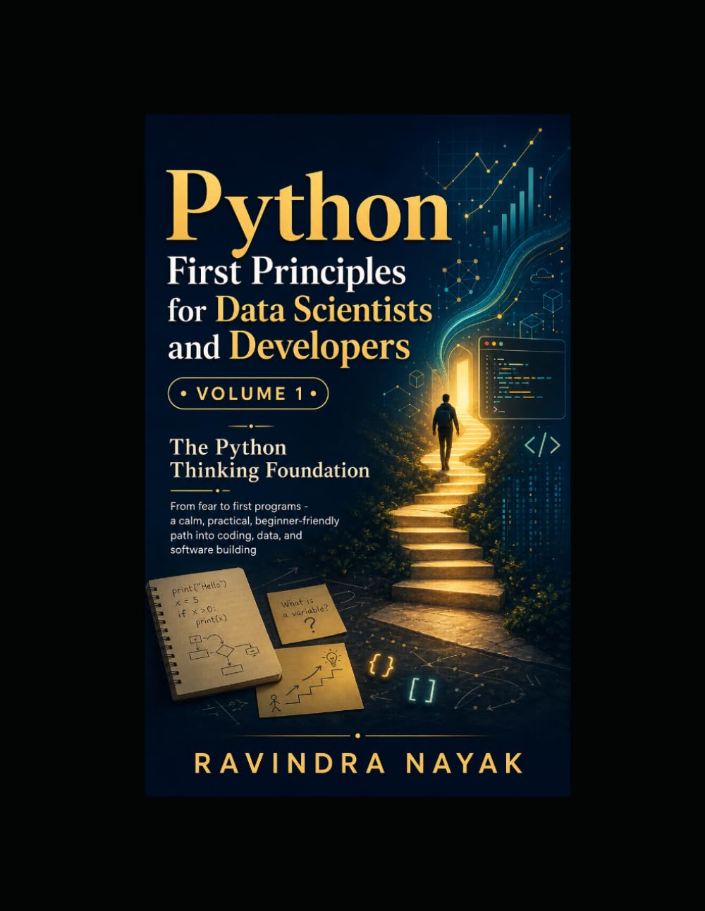 Python First Principles for Data Scientists and Developers: Volume 1: The Python Thinking Foundation (Think in Python: A First-Principles Ladder to Data & AI From Zero Fear to Research-Ready Code)