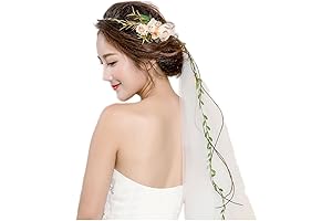 Bueer Flower Veil Headband Crown for Brides: Graceful Accessory for Enchanting Weddings