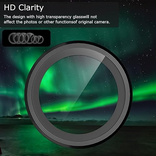 Miniatura 2 de Zeking Juego de 2 protectores de lente de cámara Motorola Razr 40 Ultra, resistente a los arañazos, vidrio templado ultrafino 9H con bordes de