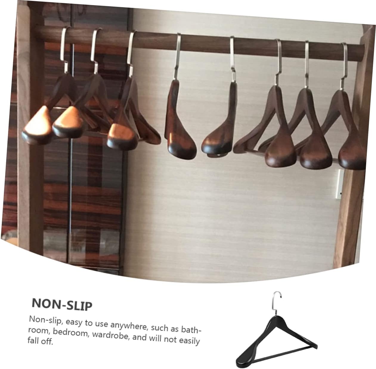 2pcs Multi-Functional Suit Hanger Thicken Coat Hanger Non- Design Space-Saving Storage for Coats Jackets Trousers for Bedroom Bathroom Wardrobe Use