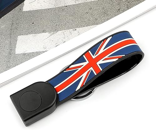 Vista 26 de Funda para llavero con accesorios para Mini Cooper F54 Clubman 55 F56 F57 F60 Countryman hasta 2023 Union Jack en forma de U Oro