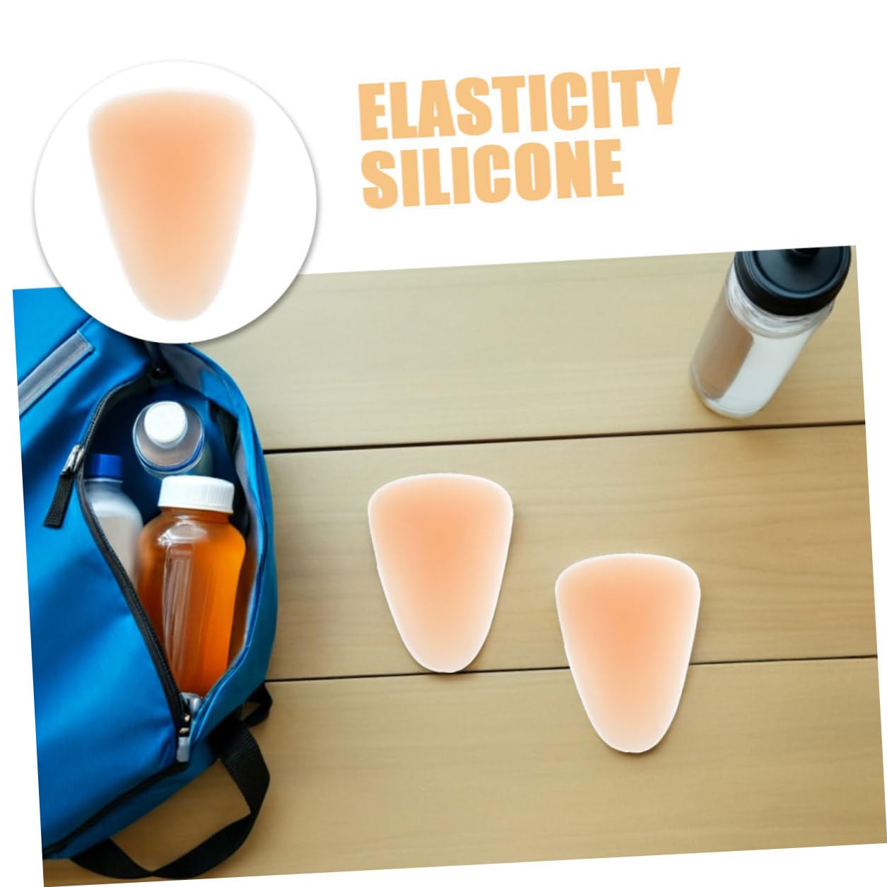 Ginocchiere in Silicone Beige per Pattinaggio, Design Ergonomico e Facile da Indossare, Protezione per Ginocchia 4 Pezzi per Piste da Ghiaccio e Rotelle