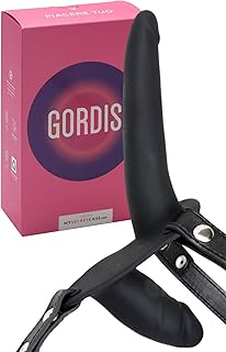 MySecretCase Double Gode Ceinture Pénétration Femme et Couple 24 cm Strap on avec Harnais Réglable en Cuir Jouet Sexualité Couple Silicone Sextoy pour Pegging, Plaisir Lesbien et Couple Hétéro IPX7