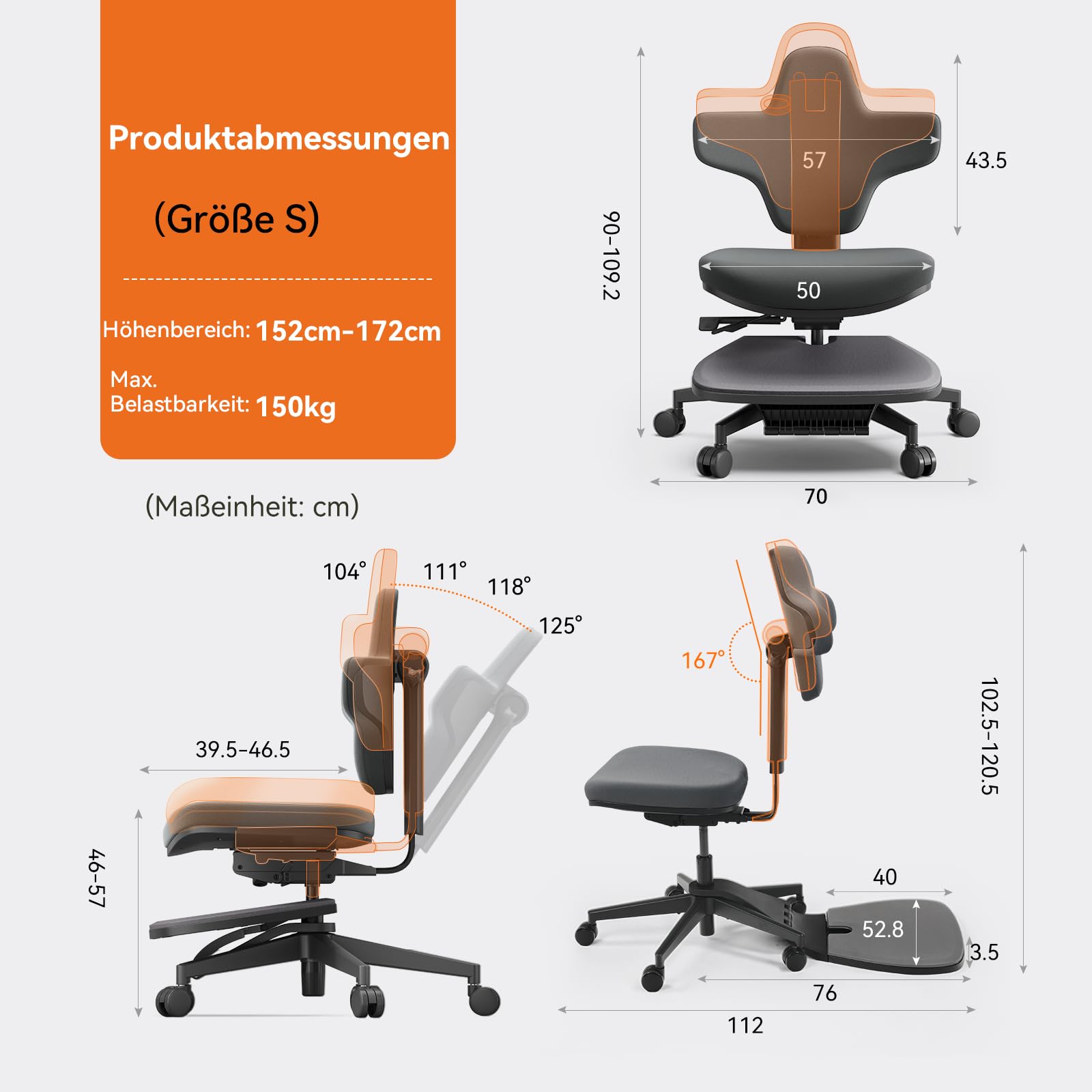 Newtral Stehpult-Stuhl, Standing Mate-Sitz für Sitz-Steh-Wechsel, ergonomischer Anlehn-Hocker mit Anti-Ermüdungsmatte, Stehpult-Hocker, Pferdesattel-Stuhl, höhenverstellbarer Homeoffice-Haltungssitz
