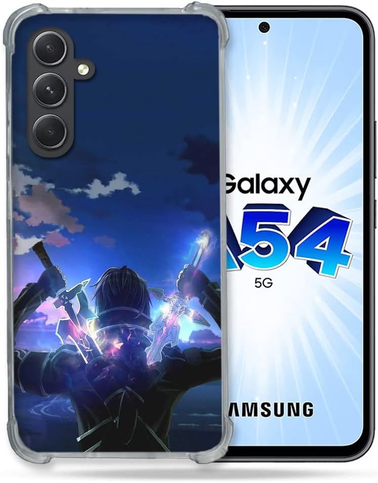 Reinforced Tempered Glass Case for Samsung Galaxy A54 5G Manga SAO Sword Art Online Sword