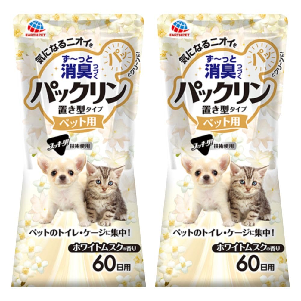 アース・ペット パックリンリキッド 置き型消臭芳香剤 ホワイトムスクの香り 60…