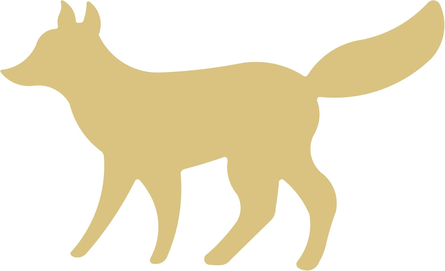 Fox Cutout Unfinished Wood Nursery Decor Home Decor Kids Room Nature Door Hanger MDF Shape Canvas Style 1