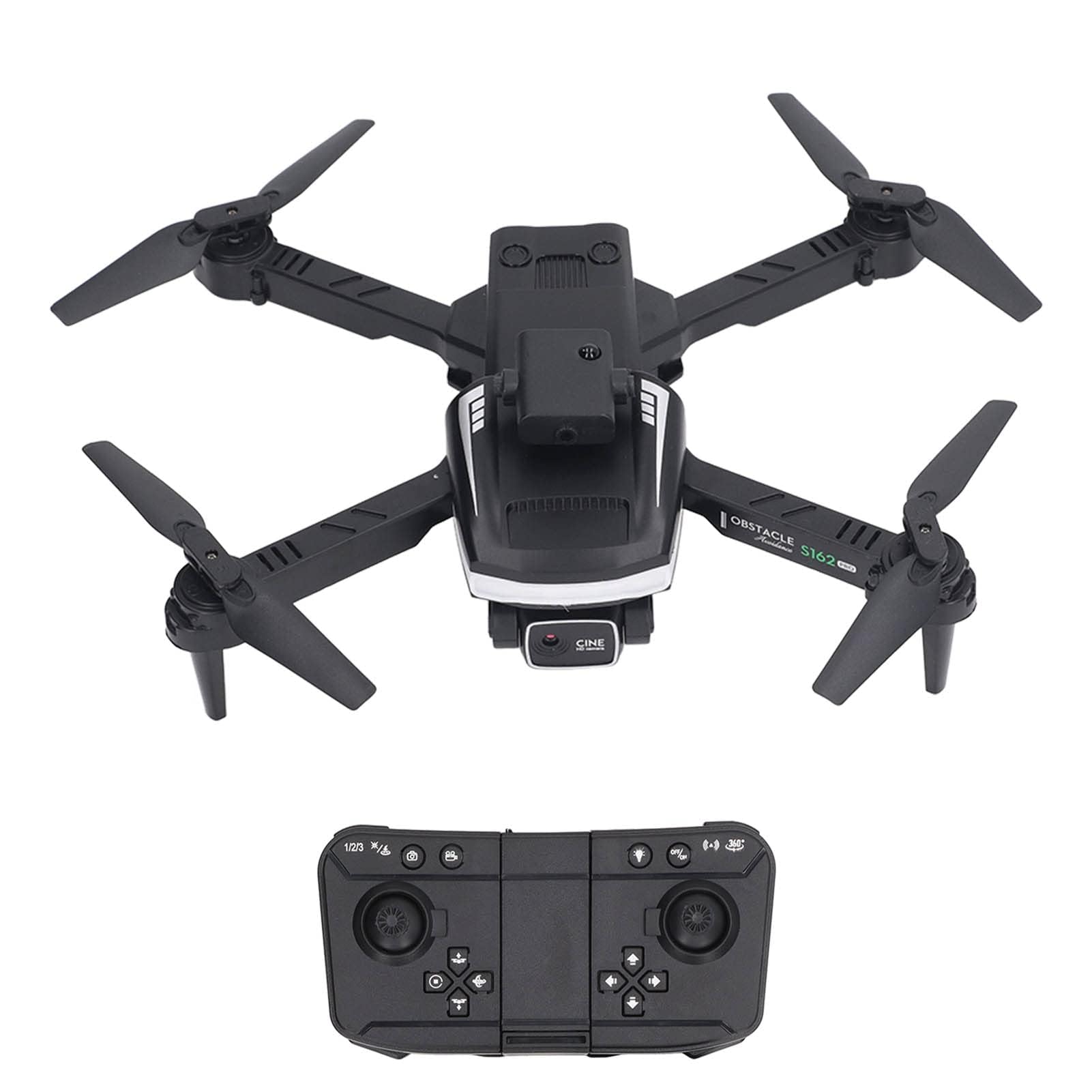 Drone, Evitamento Ostacoli WiFi S162 Drone Rc Quadcopter, Controllo Gesti 4K HD Drone con Fotocamera per Adulti Principianti Bambini