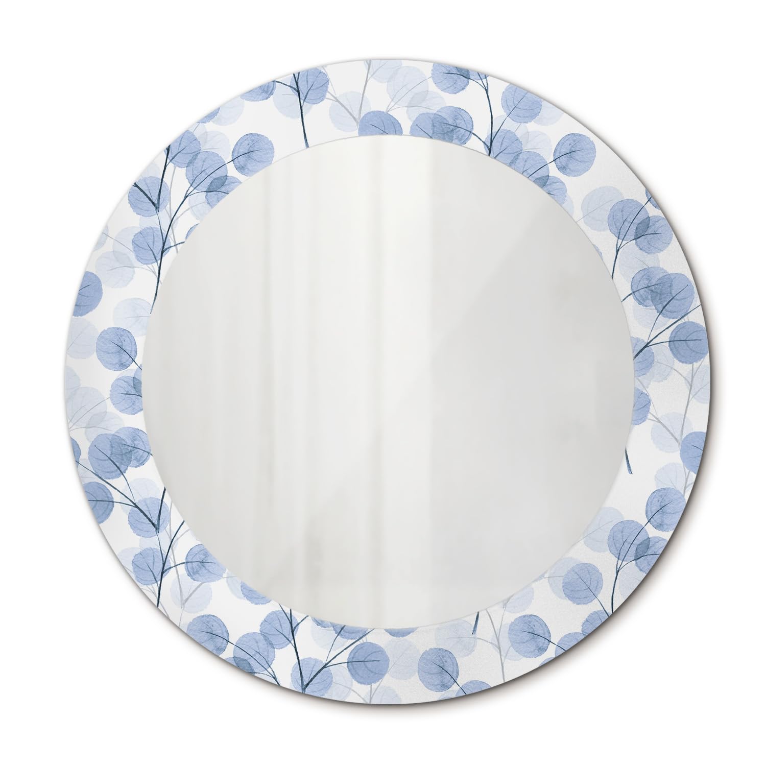 Miroir chambre à coucher suspendu pour agrandir l'espace avec motif végétal