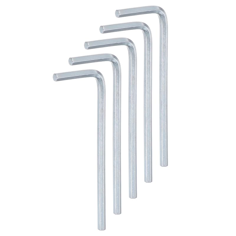 Chave Allen 2,5 mm em L HARFINGTON de aço cromo-vanádio para reparos, azul e branca, conjunto com 5 peças