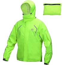 Men's Packable Cycling Rain Jacket Waterproof Windproof Running Raincoat Lightweight Rotatable Hood Jacket
