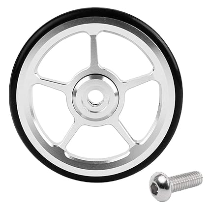 Trendy Retail Lightweight Folding Bike Easy Wheels Modified Easywheel for Brompton Silver