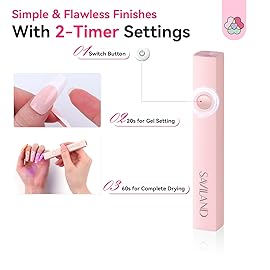 SAVILAND Handheld U V Light for Nails: 2025 Pink 3W Portable Mini UV Light for Gel Nail Sticker LED Gel Nail Lamp Gel Polish Rechargeable Flashlight Type-c Gel Nail Dryer Home DIY Nail Art Use
