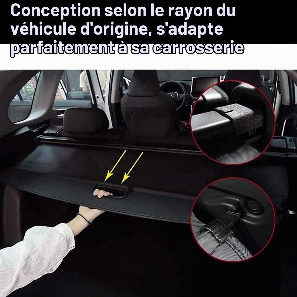 Voiture Étagère Arrière Rétractable de Coffre pour B.e.n.z GLK X204 220 200 350 2010-2015, Auto Cargo Cache Bagages Housse Colis Accessoire