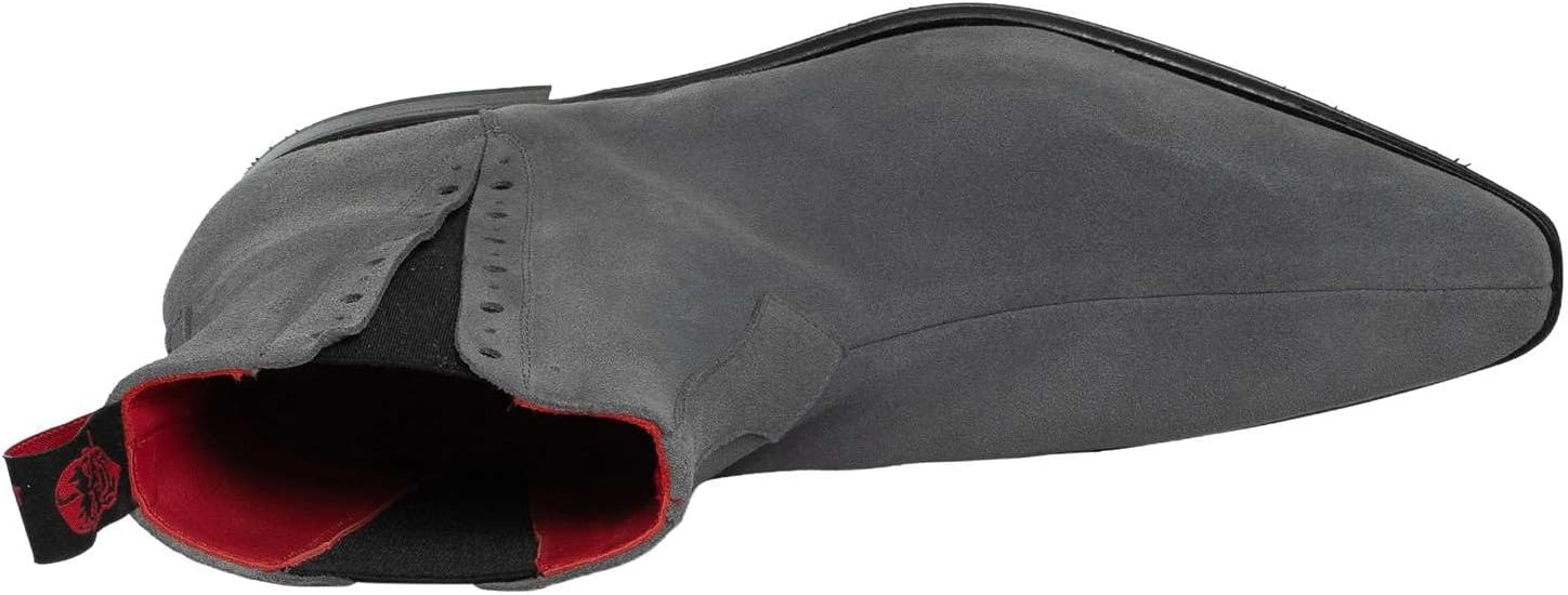 Jeffery West Men's Suede Chelsea Boots, Shark, 11 US
