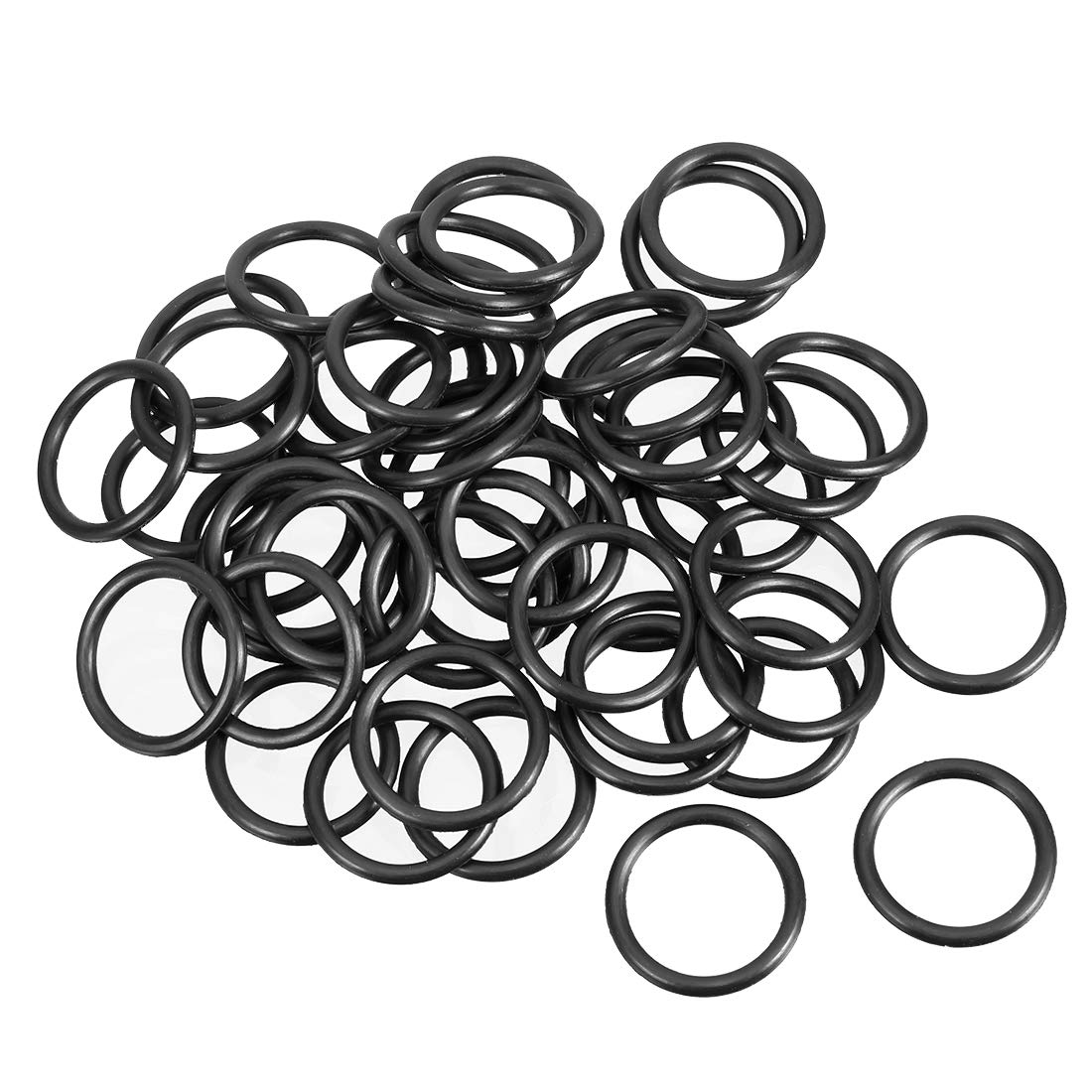 sourcingmap Nitrile Rubber O-Rings 24mm OD 19.2mm ID 2.4mm Width, Metric Sealing Gasket, Pack of 50