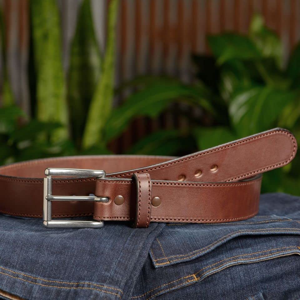 Bullhide Belts Mens Leather Belt for Casual, Dress, 1.75