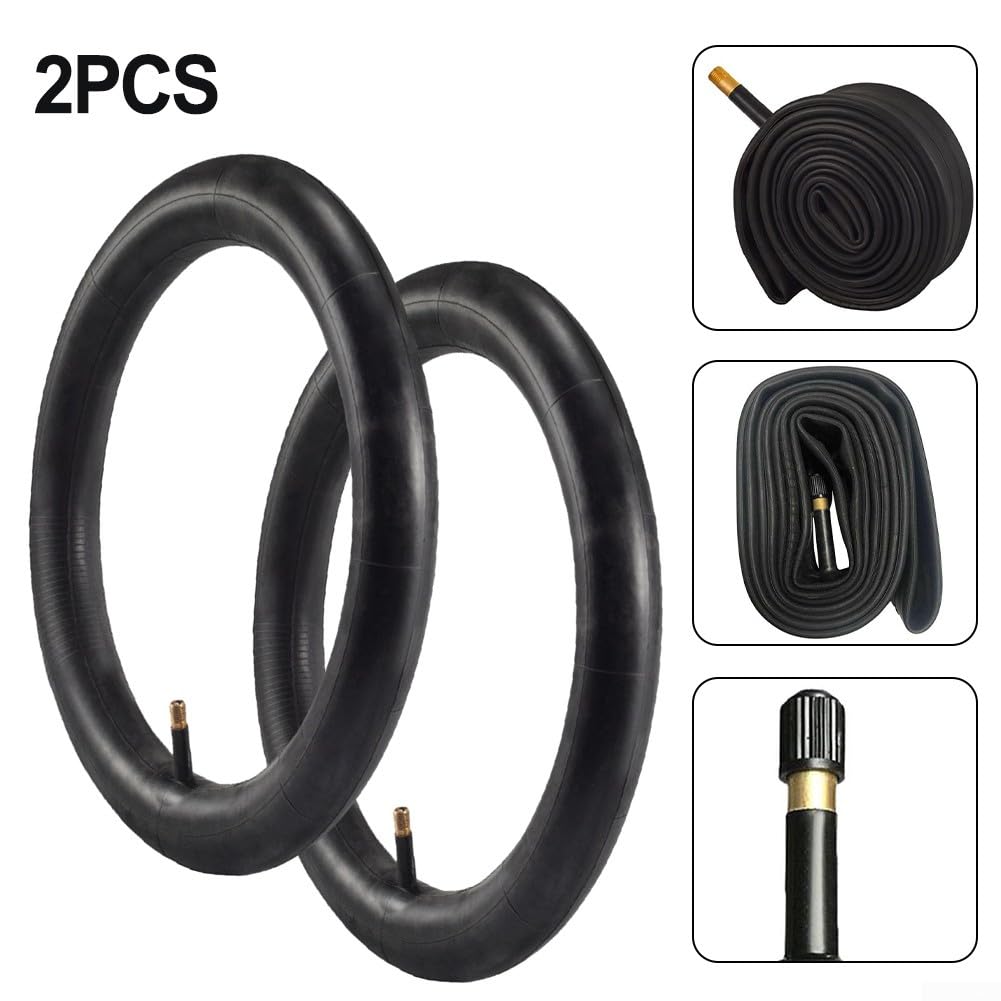 TEmkin 2 camere d'Aria per Bicicletta da 26" x 1-3/8" con valvola SCH-Rader, Camera d'Aria per Bici a Prova di perdite AV 26x1-3/8, per Bici elettrica Pieghevole