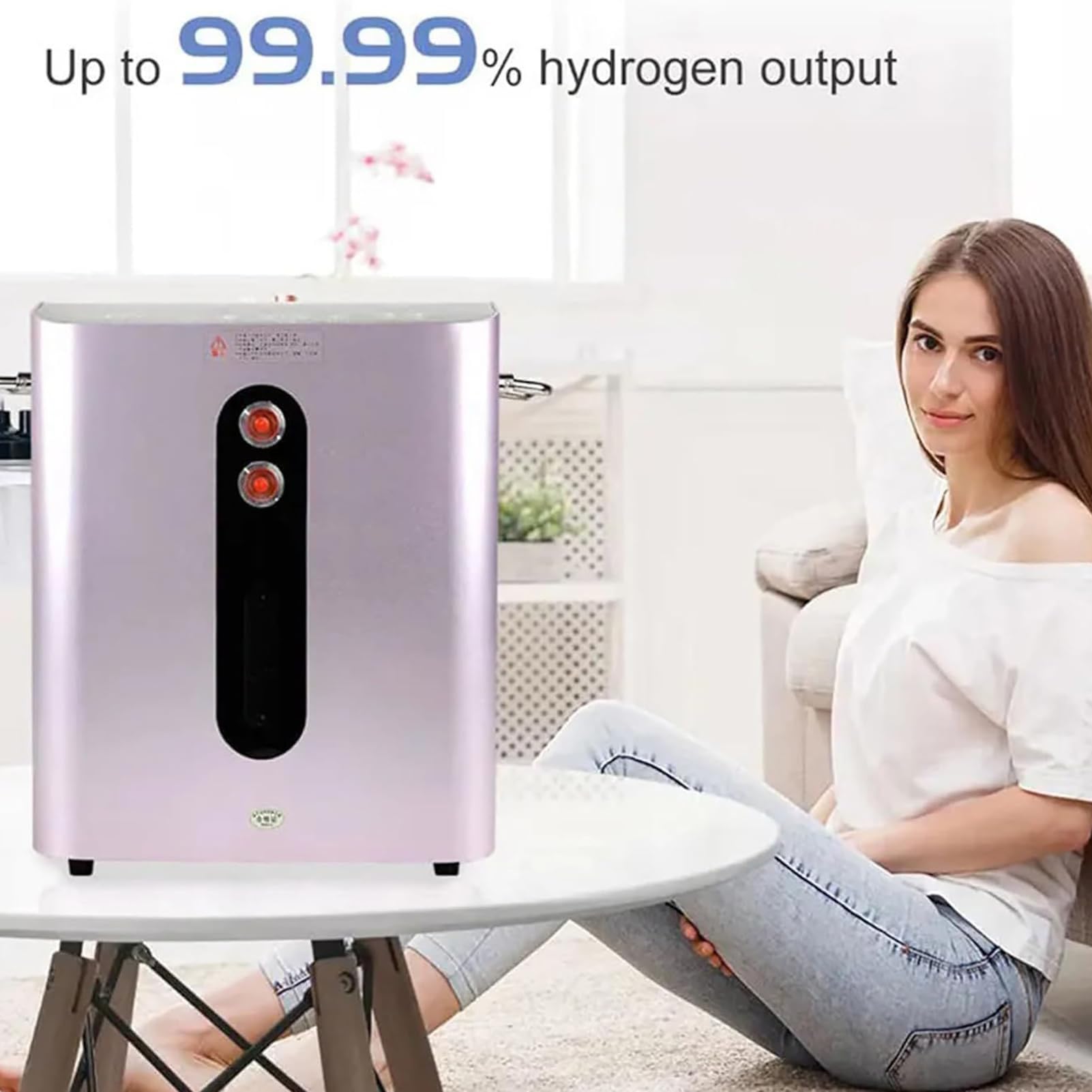 Urządzenie do inhalacji wodorem z dwoma portami, inhalator z generatorem wodoru o wydajności 900/1200/1500/1800 ml/min, jonizator wody SPE/PEM do użytku domowego 1500ml/min