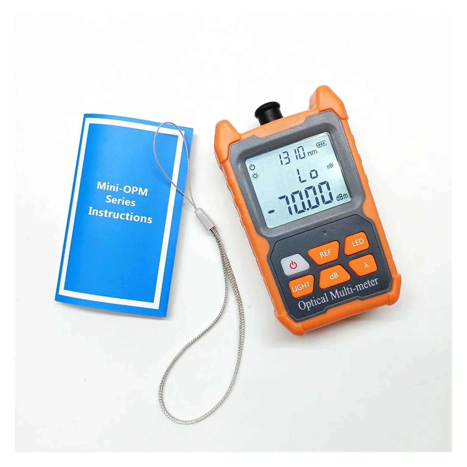 Mini misuratore di potenza ottica -70+6 DBm SC FC ST Tester OPM for fibra portatile con display LCD e luce LED Facile da leggere(OPM and RJ45)