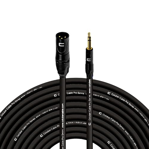 Miniatura 31 de Cable XLR equilibrado macho a TRS de 0.138 in - 75 pies negro - conector de micrófono profesional de 3 pines para altavoces alimentados, interfaz