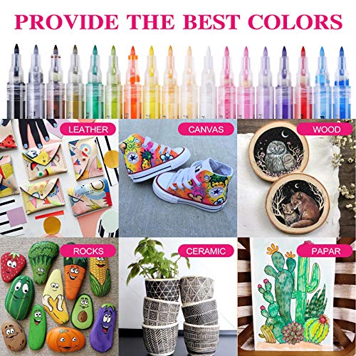 image for UMCUBE Acrylic Paint Pens kit,18 Colors Acrylic Markers for Rocks Pain