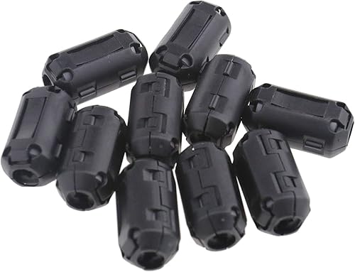 Miniatura 2 de 10 unids supresor de ruido 0.276 in Emi Rfi clip estrangulador núcleo de ferrita cable filtro