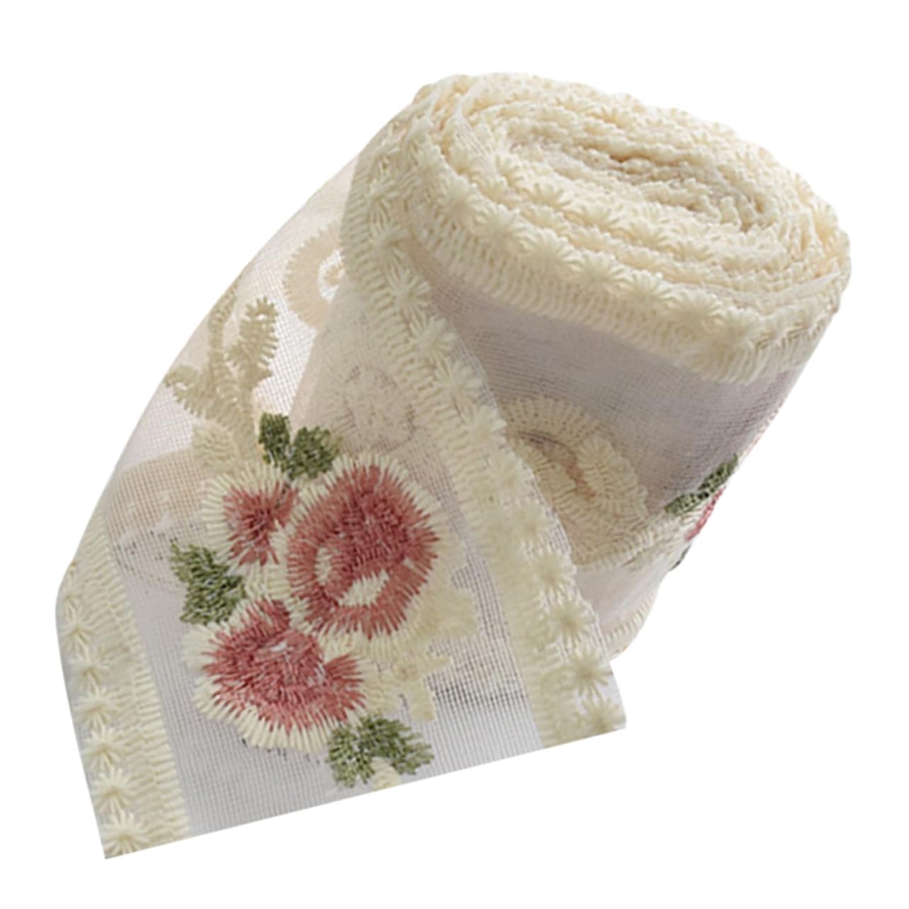 Operitacx 5rollos Cinta De Encaje Rosa Floral Para Manualidades Metros De Material Para Accesorios De Cabello y Decoración De Bodas