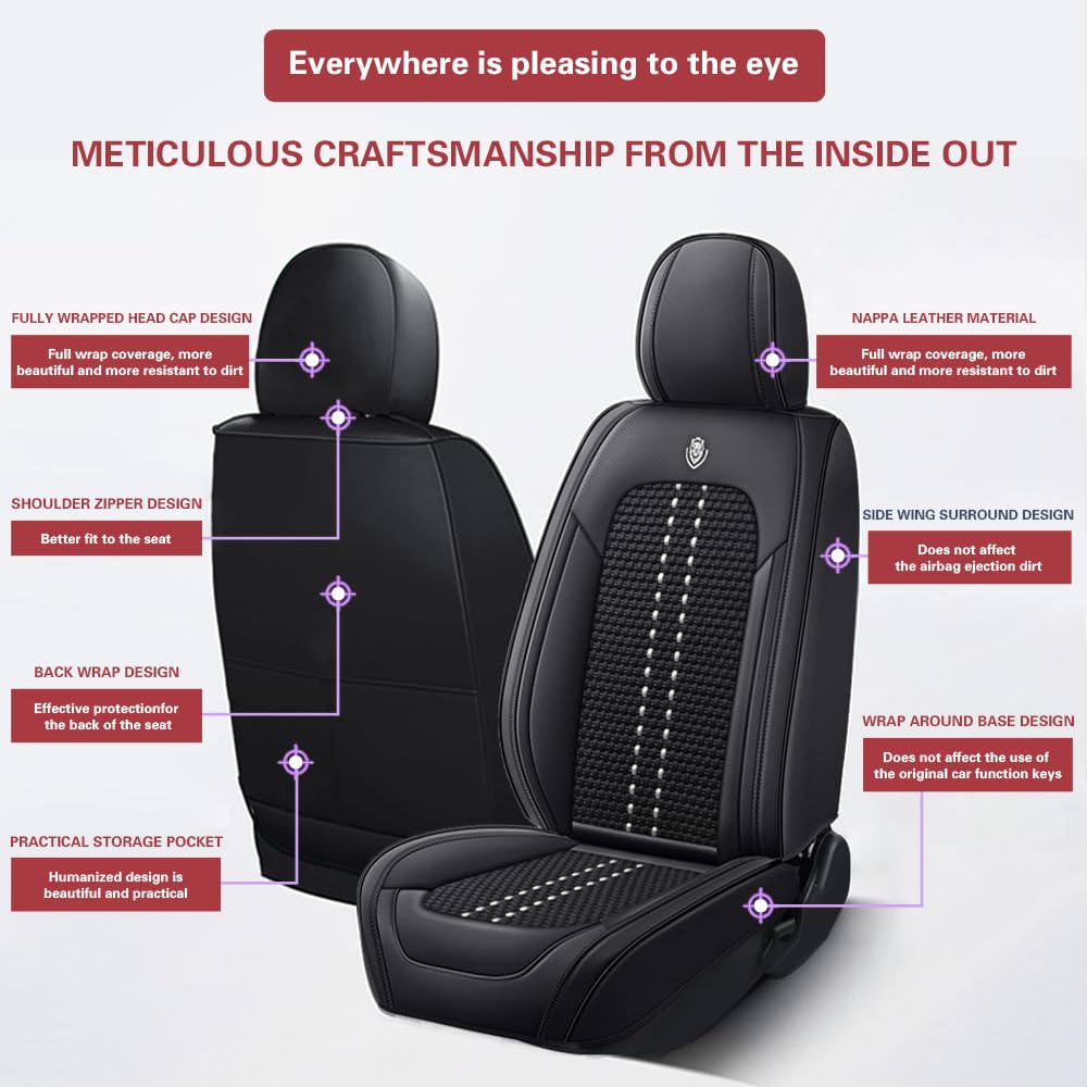 Juego Completo De 9 Piezas De Fundas De Asiento Gris-negro Para Kia E Hyundai - Tela Suave Y Compatible Con Airbag
