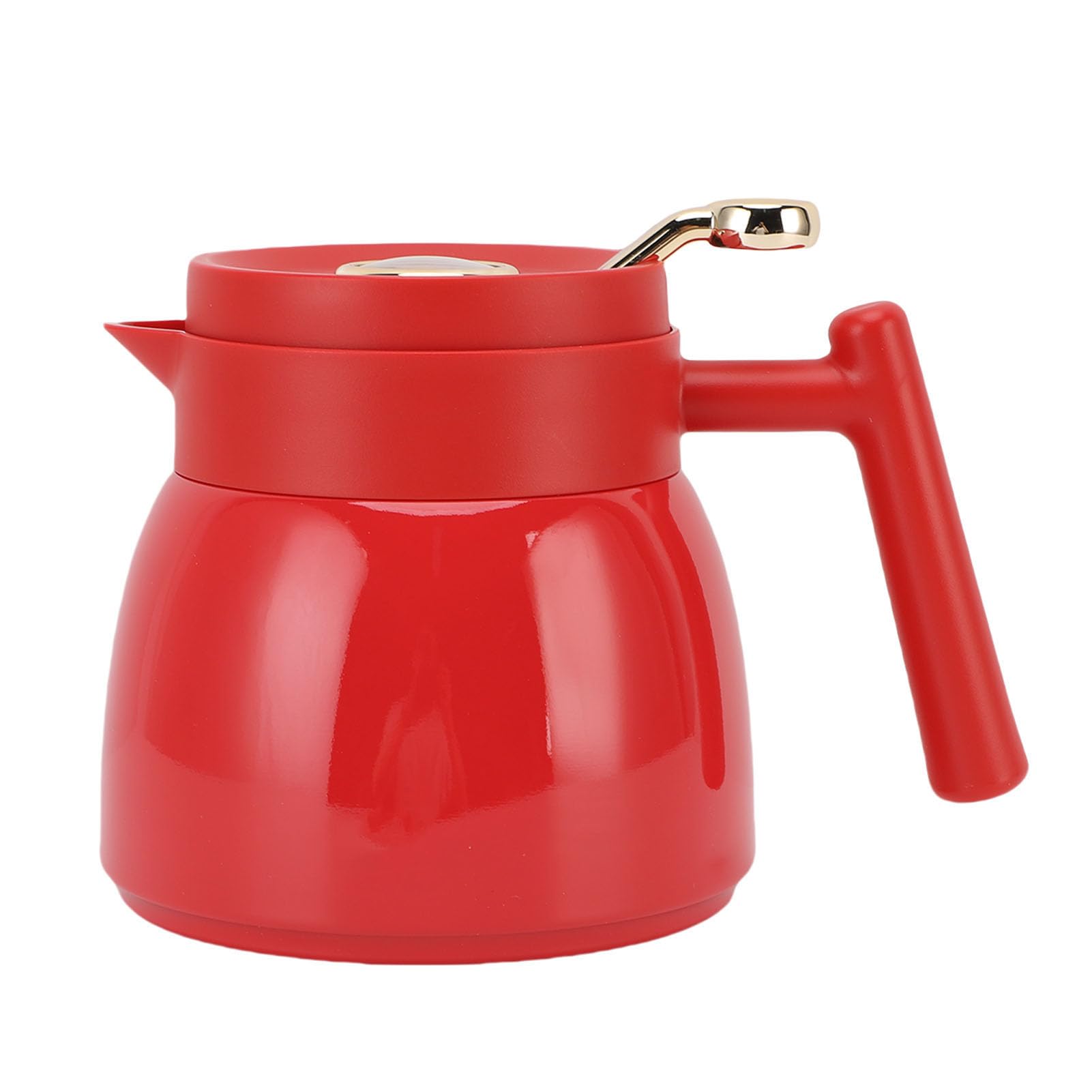 Sorandy Termiczny Dzbanek do Herbaty o Pojemności 880 Ml z Wyświetlaczem Temperatury, Izolowany Próżniowo Dzbanek do Herbaty ze Stali Nierdzewnej 316, z Drobnym Filtrem Siatkowym, Utrzymuje (czerwony)