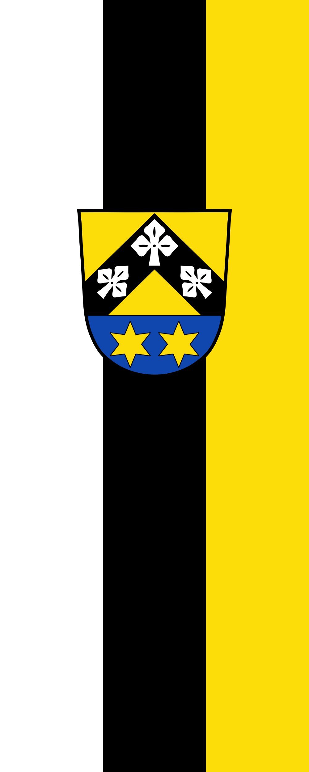 Drapeau Reichertsheim format portrait géant de 3.5m² pour mât publicitaire