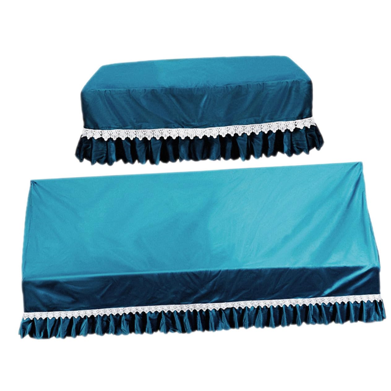 BESPORTBLE 1 Set Piano Bordered Piano Protective Cover Protective for Upright Piano Dust Covers Protectors Cover for Piano Protective Cover for Upright Piano Blue Lace