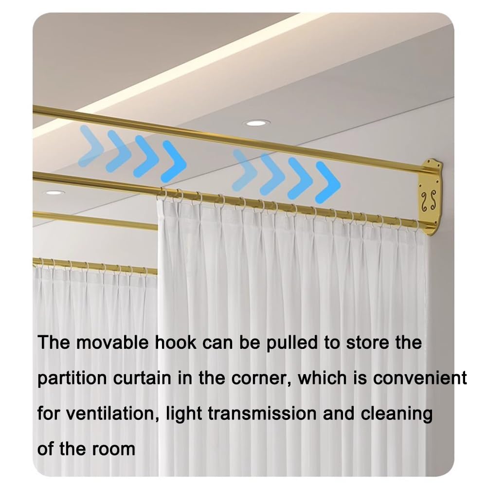 Paravent jaune avec support en métal U S - Fixation murale - Idéal pour salon, chambre à coucher, salon - 230 cm
