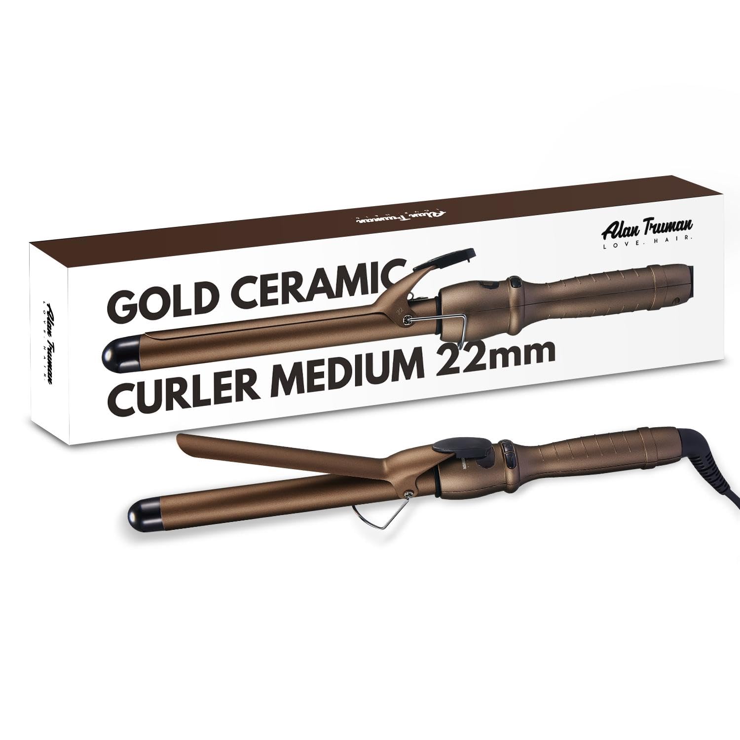 Alan Truman Gold Ceramic Tourmaline Curler - 22mm-image-40