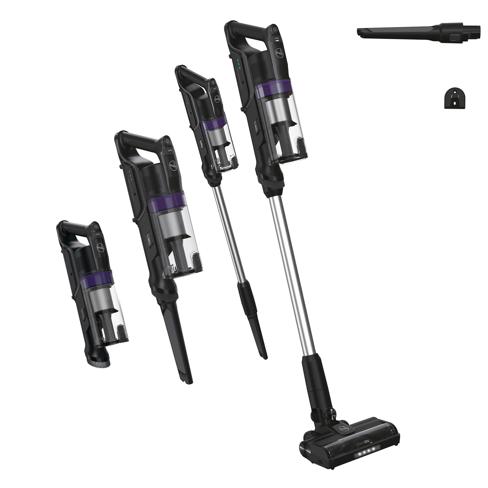 Hoover HF1 Plus Cordless Stick Vacuum Cleaner with Turbo Suction Mode, Up to 45 Min Runtime, Rechargable, Multi-Floor Nozzle, Anti Hair Wrap, Handheld Capability, 165w [HF1PZ10H]