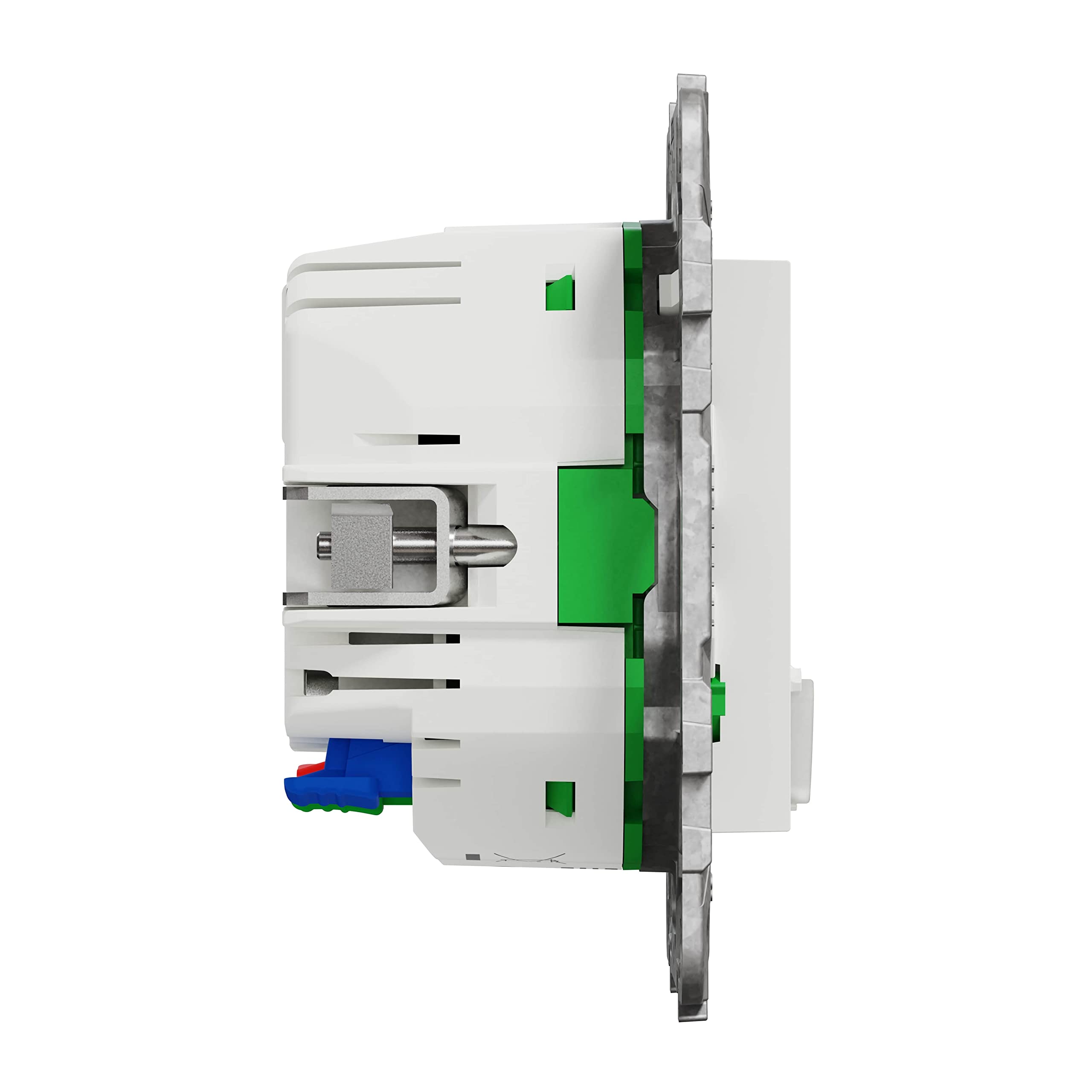Schneider Electric - Wiser Unica - Prise 2P+T connectée - 16A - zigbee - Blanc - NU555918