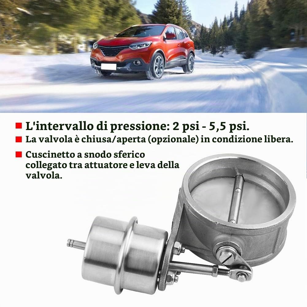 aqxreight - Ritaglio di scarico attivato a vuoto, valvola di controllo dello scarico dell'auto Boost Ritaglio di scarico attivato/scarico da 3 pollici(Normalmente chiuso)