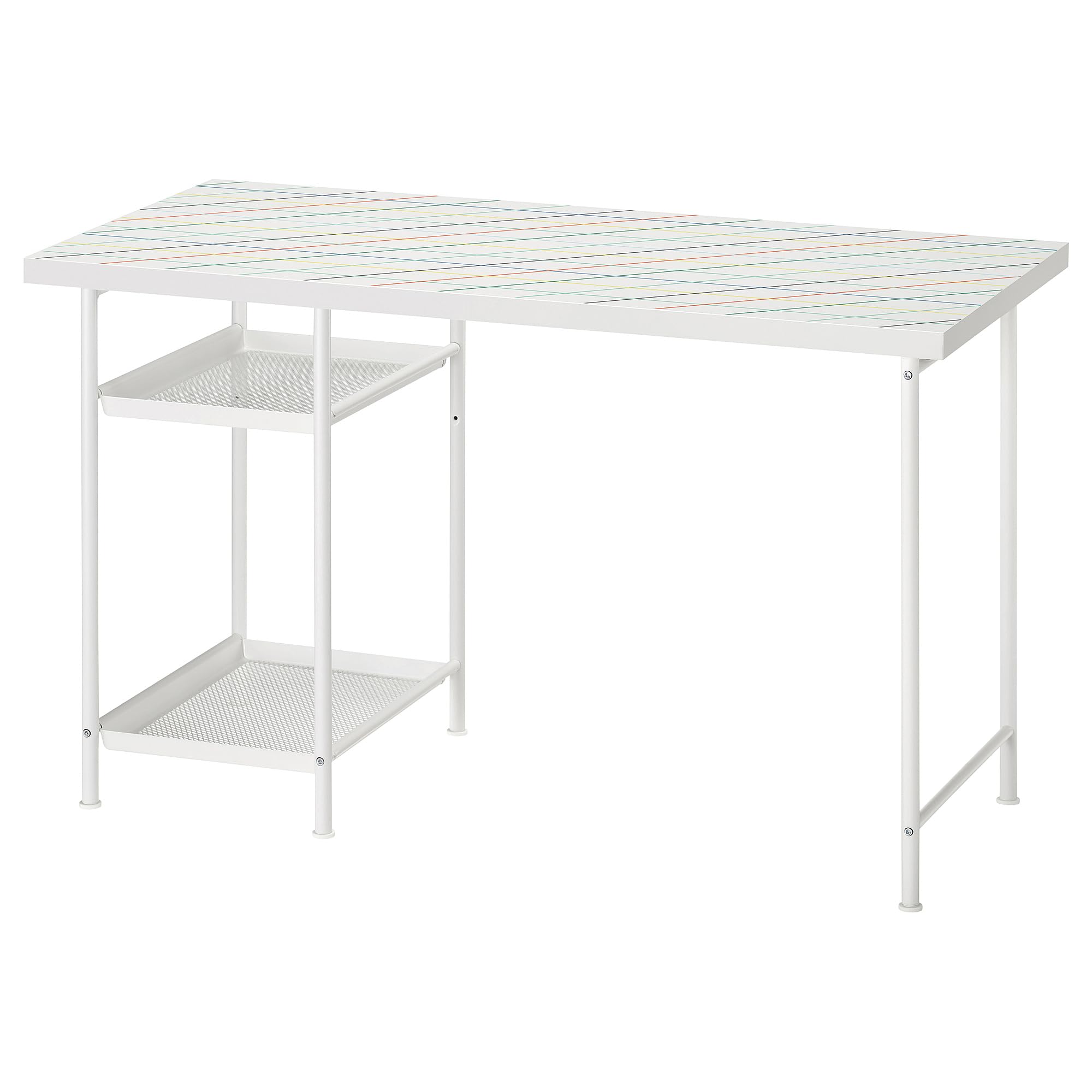 Bureau LAGKAPTEN SPÄND ProTuning grille multicolore blanc 120x60 cm pour ordinateur