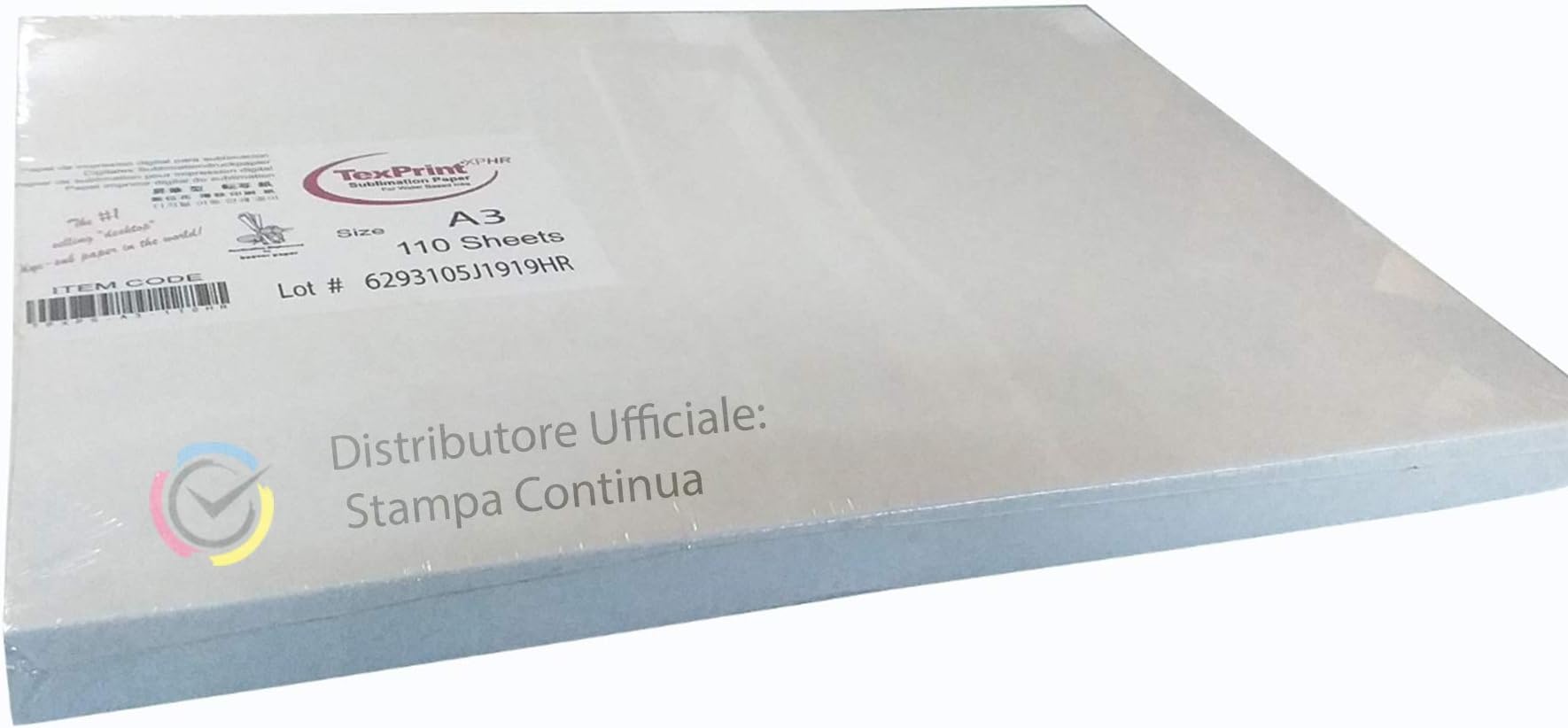 Continuous printing sublimation paper A3 texprint, white, A4.