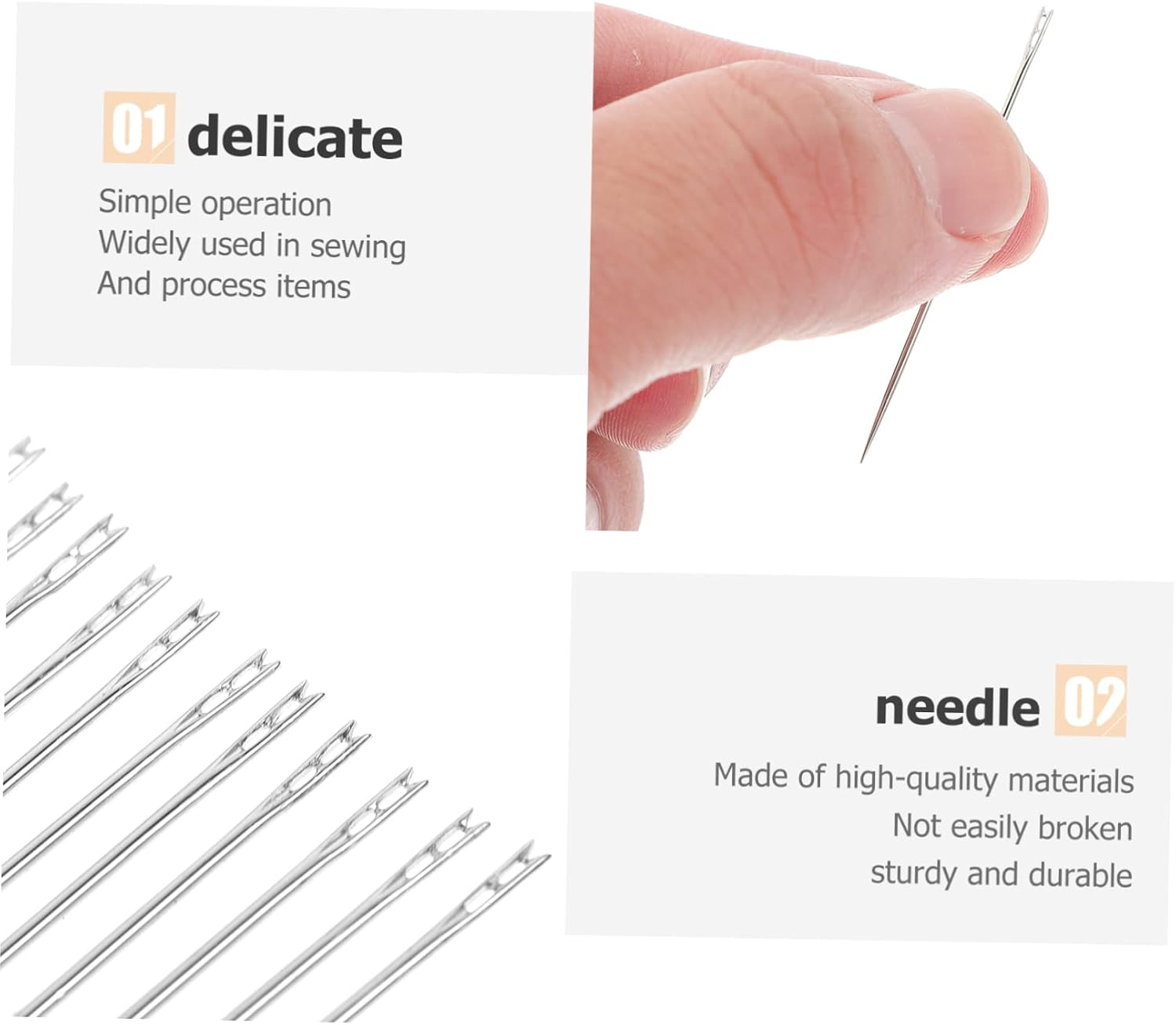 LIFKOME Professional Blind Needles 120pcs Hand Sewing Needles for Embroidery and Sewing