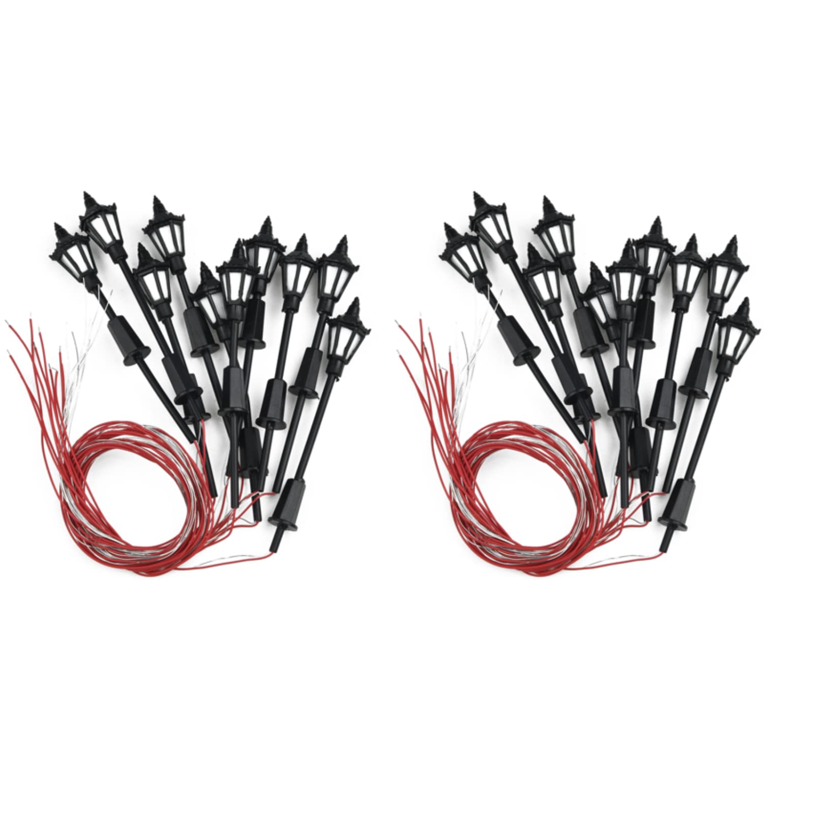 20Pcs Model Street Lights Scale 1:75 Railway 3V LED Lamppost Patio Lamps for LED Street Lamps Street Lighting for Railway Model Making