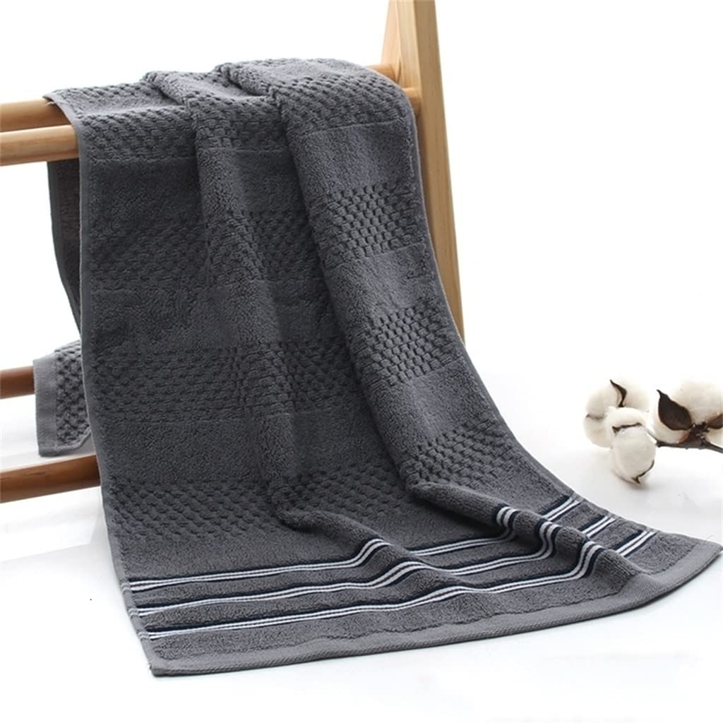 Cotton Striped Plaid Jacquard Men Washcloth Bathroom Towel Bathrobe Beach Sun Bath Big Towel Color C Size 40x90cm