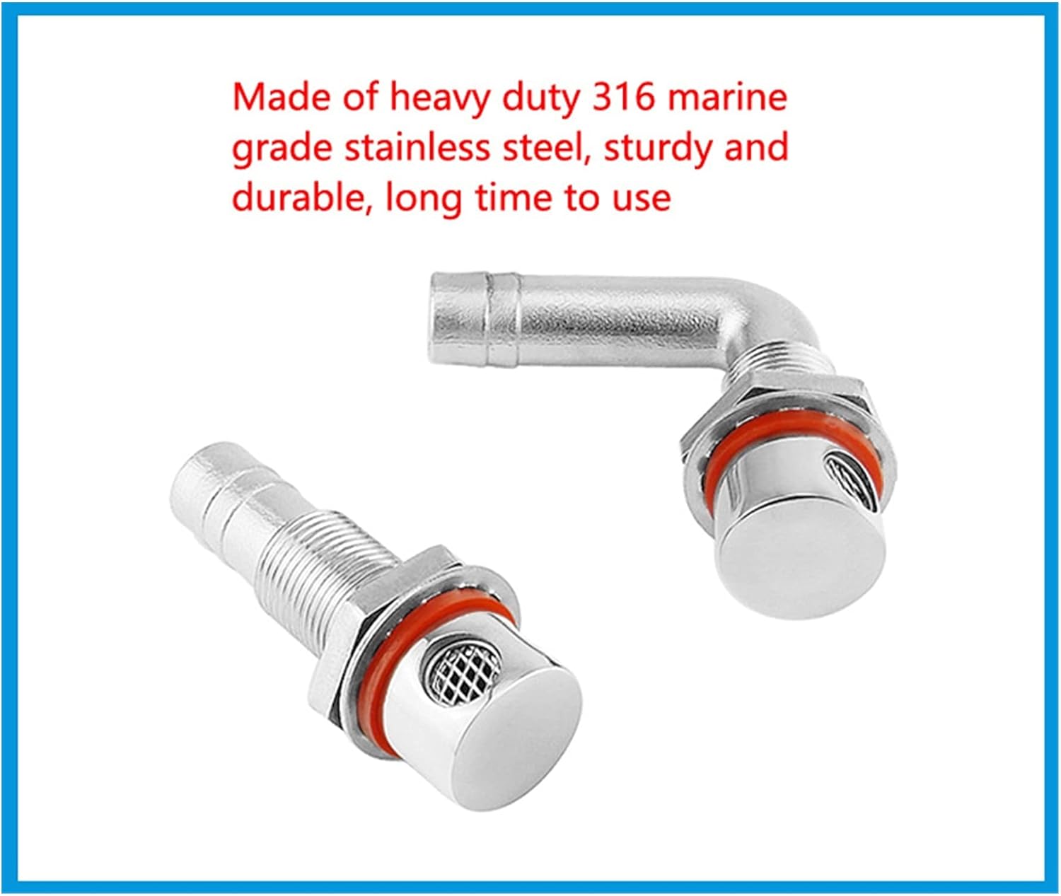 L-SHISM Hardware Universal Boat Fuel Vent Marine Grade 316 Stainless Steel Fuel Gas Tank Vent Hardware with Gasket Flush Mount for 5/8" Hose for Marine Boat