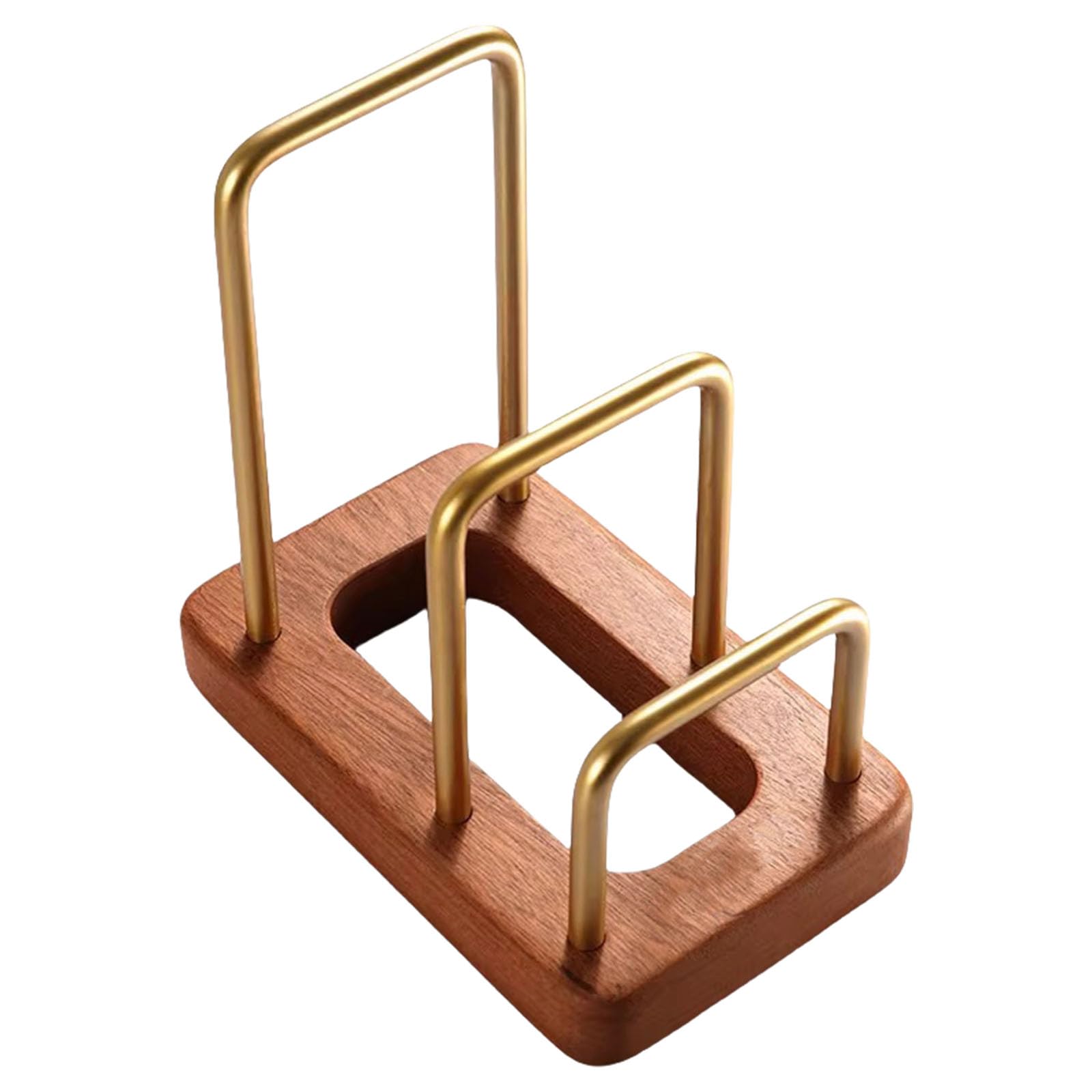 Tertioi Wood Base Kitchen Countertop Organiser for Cutting Boards Pans Trays Utensils Wooden Chopping Board Organiser Stand Wooden Cutting Board Holder Stand