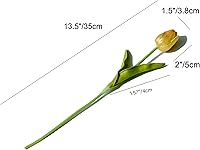 Vista 2 de Mandy's - 20 flores de oro artificiales de seda de tulipán falso de 13.5 pulgadas para Año Nuevo, primavera, día de la madre, Pascua, día de San